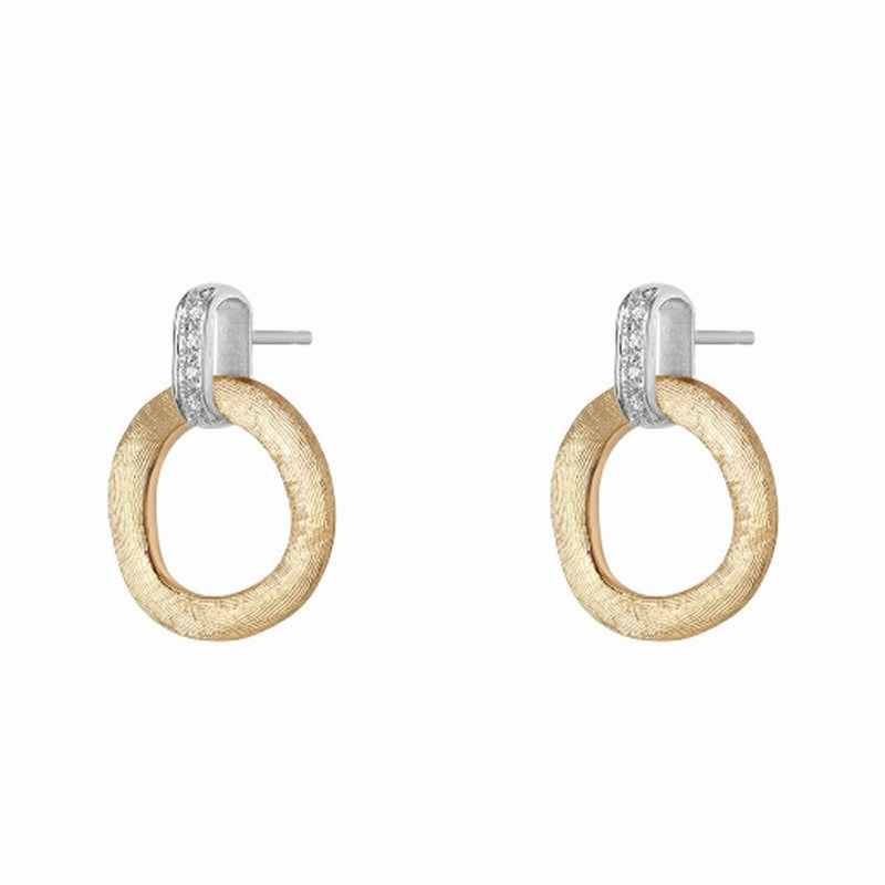 Marco Bicego Jaipur Link 18ct Yellow Gold Diamond Circle Earrings