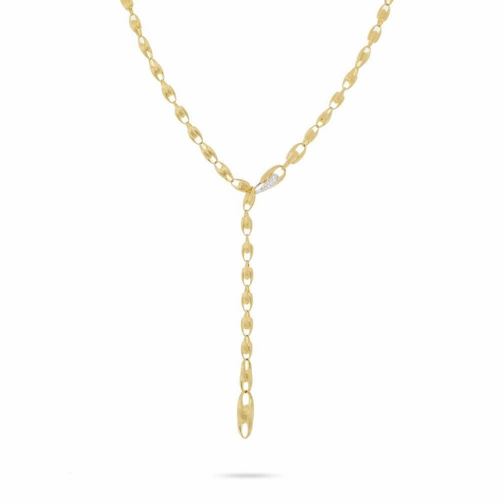 Marco Bicego Lucia 18ct Yellow Gold 0.20ct Diamond Lariat Necklace