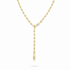 Marco Bicego Lucia 18ct Yellow Gold 0.20ct Diamond Lariat Necklace