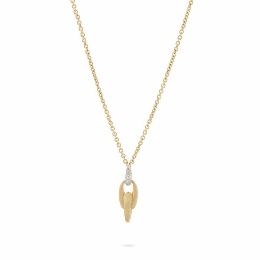 Marco Bicego Lucia 18ct Yellow Gold 0.20ct Diamond Single Link Necklace D