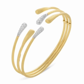 Marco Bicego Lucia 18ct Yellow Gold 0.45ct Diamond Bangle D