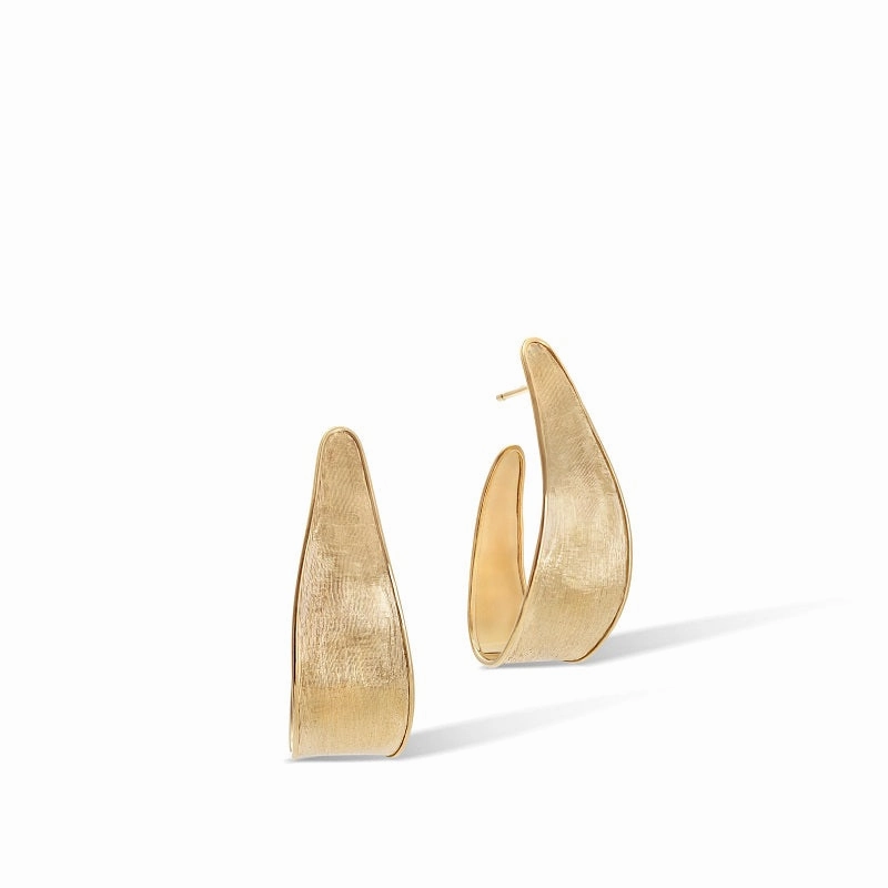 Marco Bicego Lunaria 18ct Yellow Gold Long Hoop Earrings