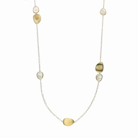 Marco Bicego Lunaria 18ct Yellow Gold White Mother of Pearl Necklace D
