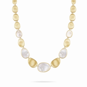 Marco Bicego Lunaria 18ct Yellow Gold White Mother of Pearl Necklace D