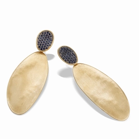 Marco Bicego Lunaria Alta 18ct Yellow Gold Sapphire Drop Earrings