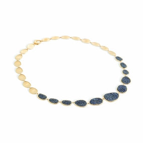 Marco Bicego Lunaria Alta 18ct Yellow Gold Sapphire Necklace