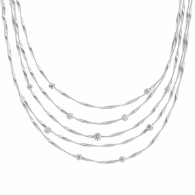 Marco Bicego Marrakech 18ct White Gold 1.90ct Diamond Five Strand Collar Necklace