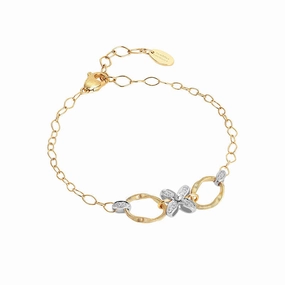 Marco Bicego Marrakech Onde 18ct Yellow Gold Diamond Flower Bracelet D