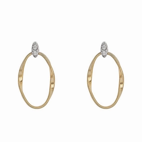 Marco Bicego Marrakech Onde 18ct Yellow Gold Diamond Stud Earrings