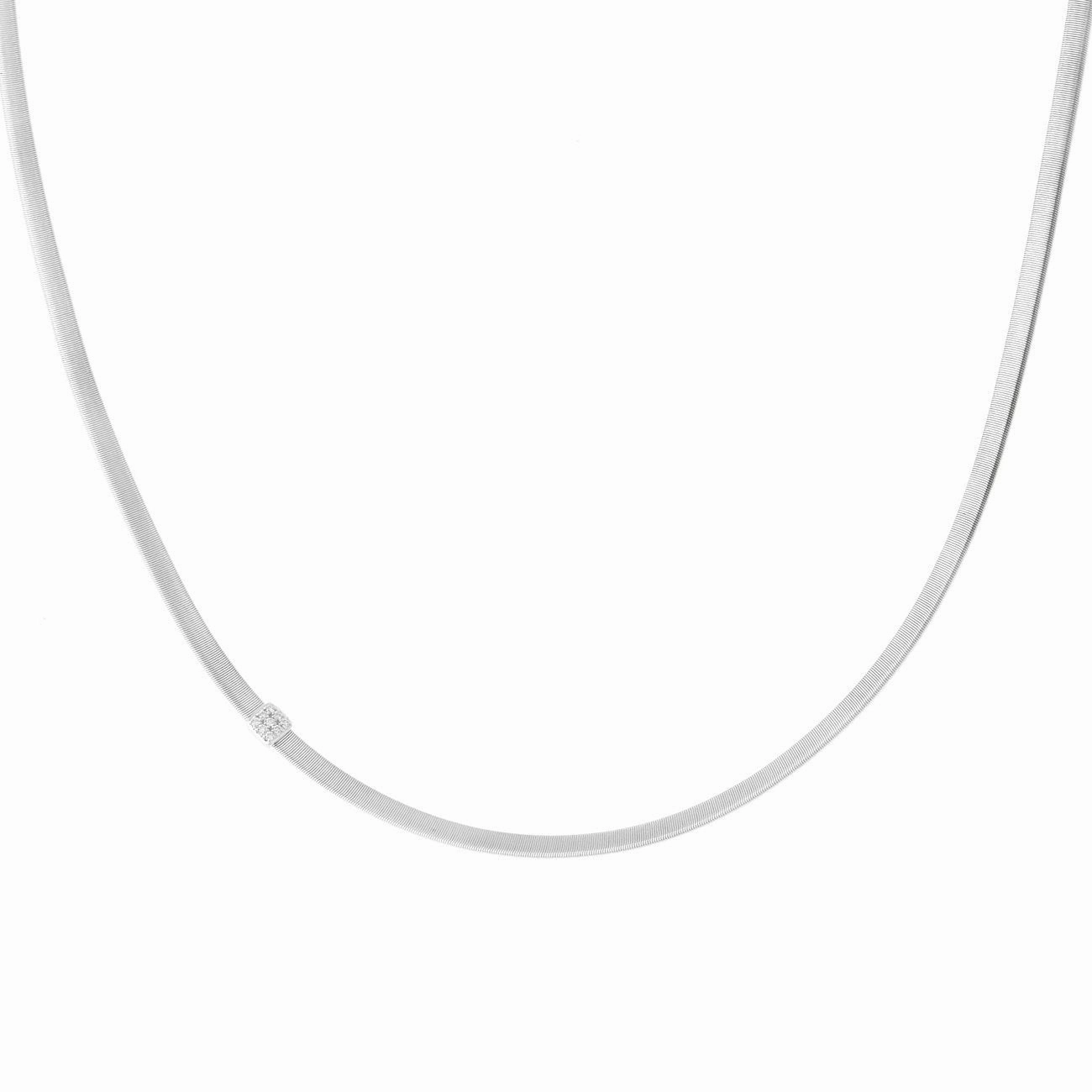 Marco Bicego Masai 18ct White Gold 0.07ct Diamond Necklace