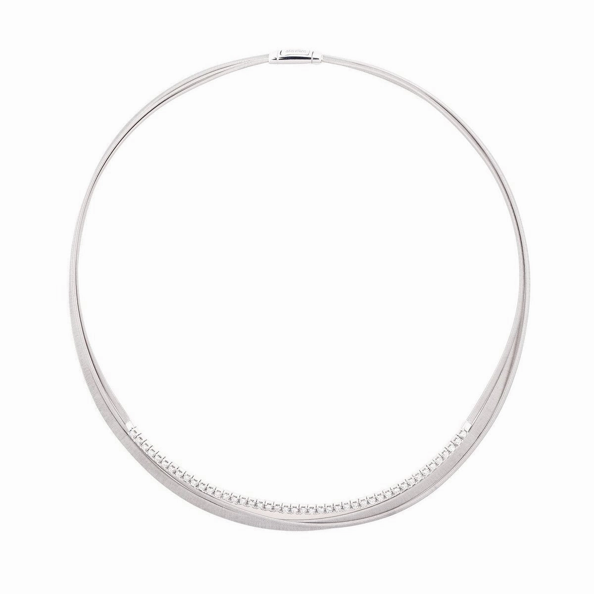 Marco Bicego Masai 18ct White Gold 1.32ct Diamond Collarette Necklace