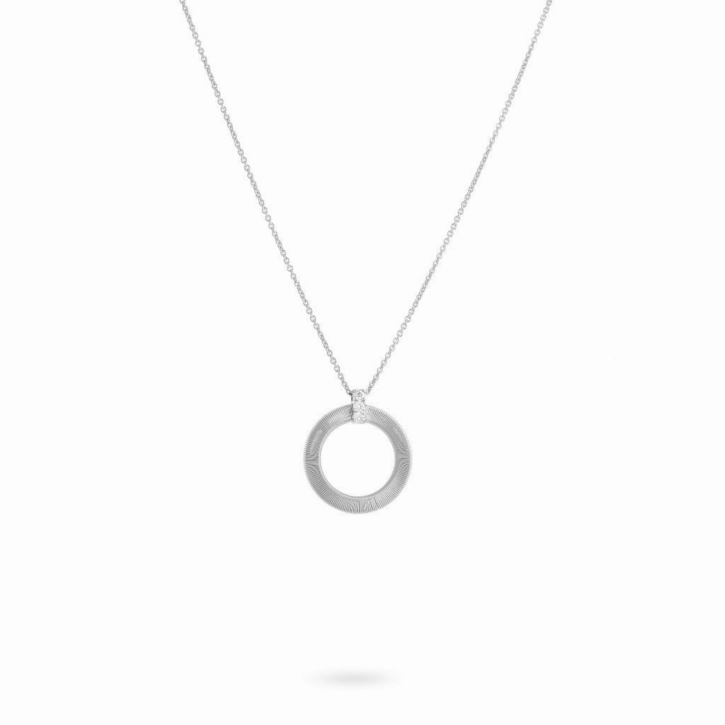 Marco Bicego Masai 18ct White Gold Diamond Round Necklace