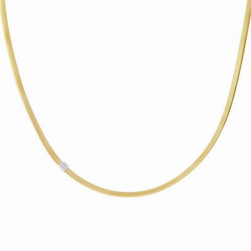 Marco Bicego Masai 18ct Yellow Gold 0.07ct Diamond Necklace