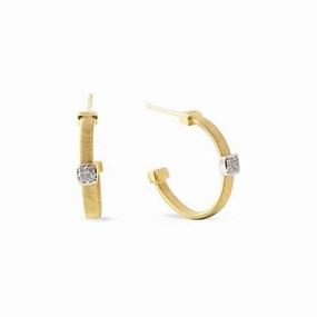 Marco Bicego Masai 18ct Yellow Gold 0.14ct Diamond Hoop Earrings D
