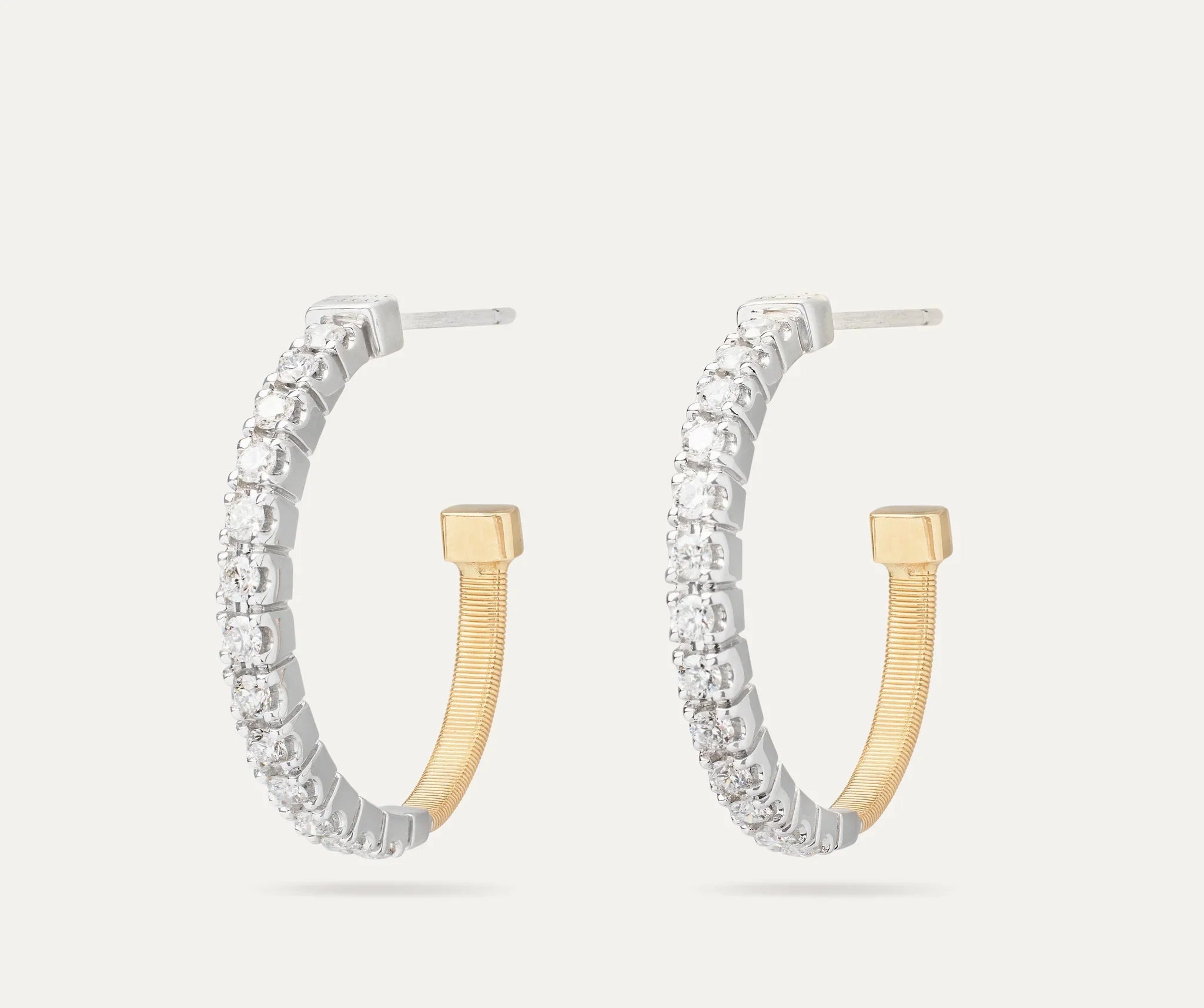 Marco Bicego Masai 18ct Yellow Gold Coil 0.68ct Diamond Earrings