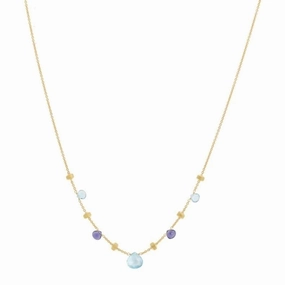 Marco Bicego Paradise 18ct Yellow Gold Iolite Topaz Necklace D