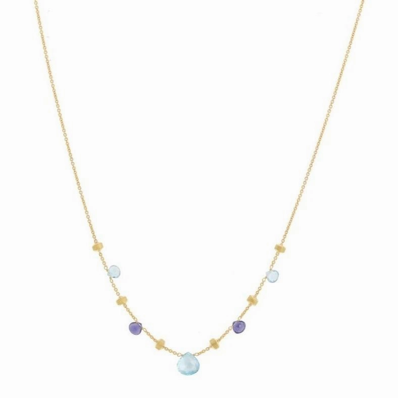 Marco Bicego Paradise 18ct Yellow Gold Iolite Topaz Necklace D