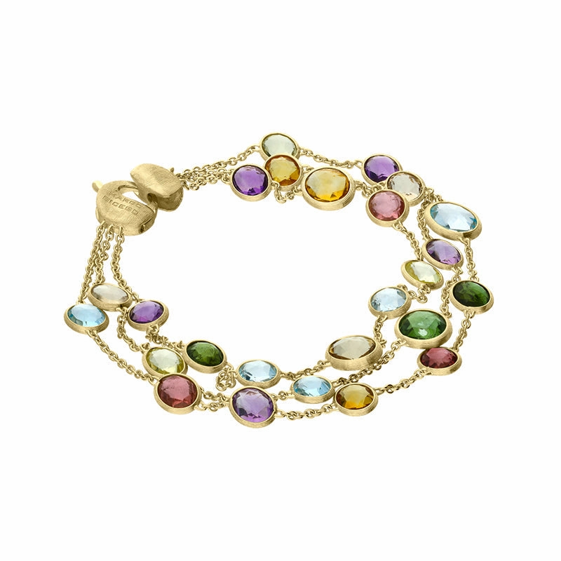 Marco Bicego Paradise 18ct Yellow Gold Multicolour Gemstone Bracelet D