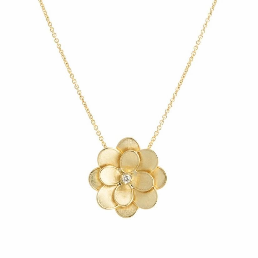 Marco Bicego Petali 18ct Yellow Gold Diamond Large Flower Necklace