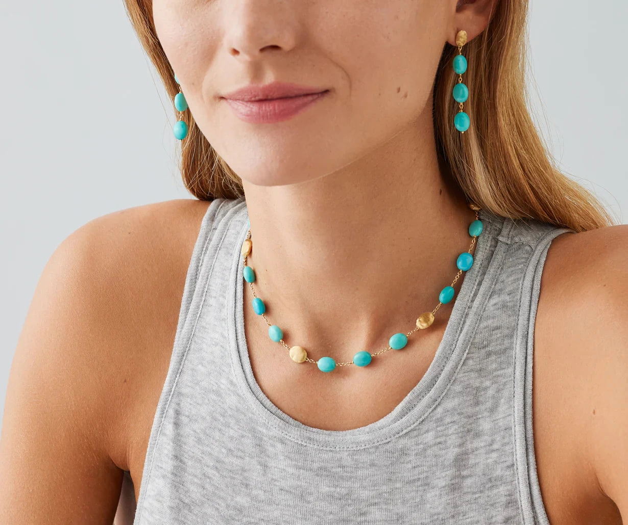 Marco Bicego Siviglia 18ct Yellow Gold Turquoise Necklace