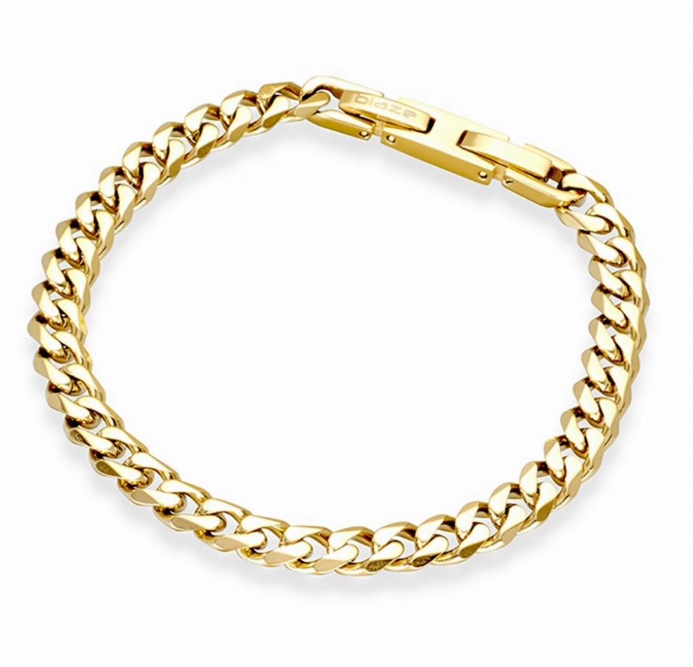 Men Bracelet - Blaze Stainless Steel Cuban Link Bracelet