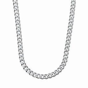 Men Necklace- 6mm Stainless Steel Curb Link (variety colours & sizes)