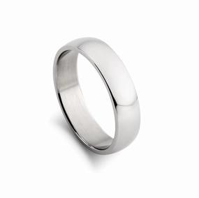 Men Rings - Blaze S/Steel Domed Shiny RIng