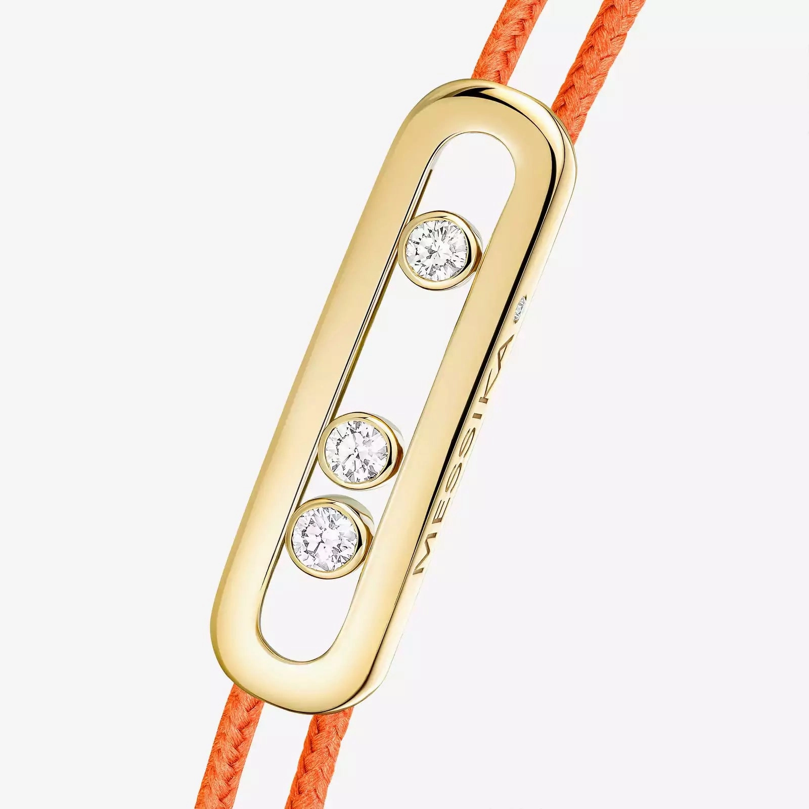 Messika Care(s) 18ct Yellow Gold & Diamond Orange Cord Bracelet