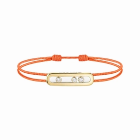 Messika Care(s) 18ct Yellow Gold & Diamond Orange Cord Bracelet