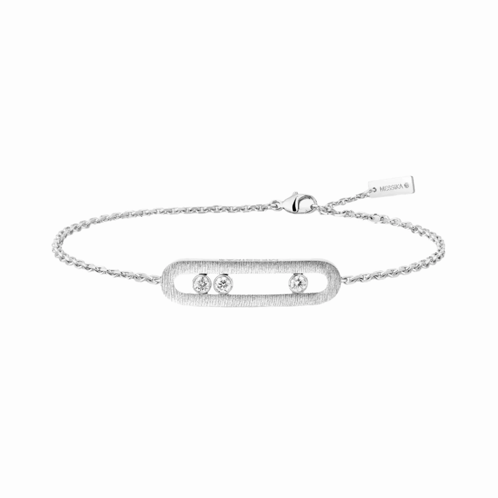 Messika Move Classique Cisel 18ct White Gold 0.20ct Diamond Bracelet