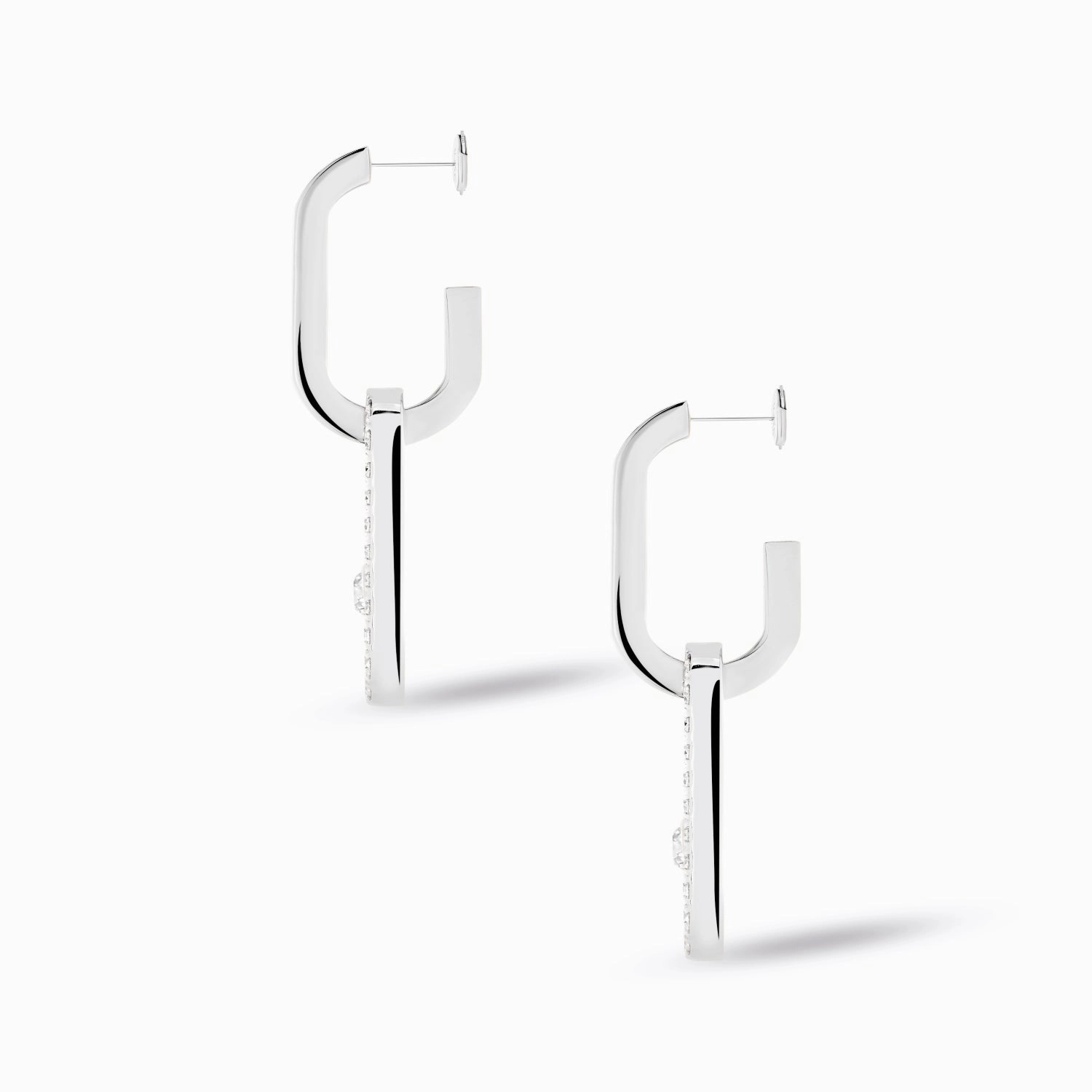 Messika Move Link 18ct White Gold 0.88ct Diamond Drop Earrings