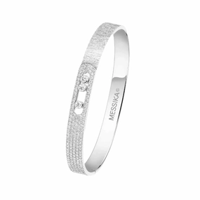 Messika Move Noa Cisel Semi-Pav 18ct White Gold 1.55ct Diamond Bangle