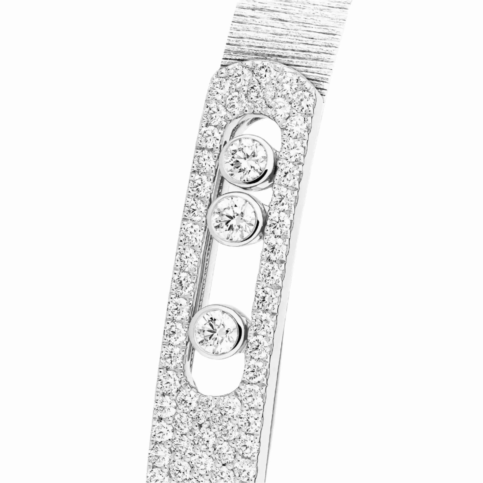 Messika Move Noa Cisel Semi-Pav 18ct White Gold 1.55ct Diamond Bangle