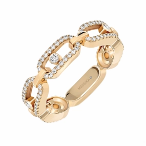 Messika Move Uno 18ct Yellow Gold Diamond Multi Pavee Ring