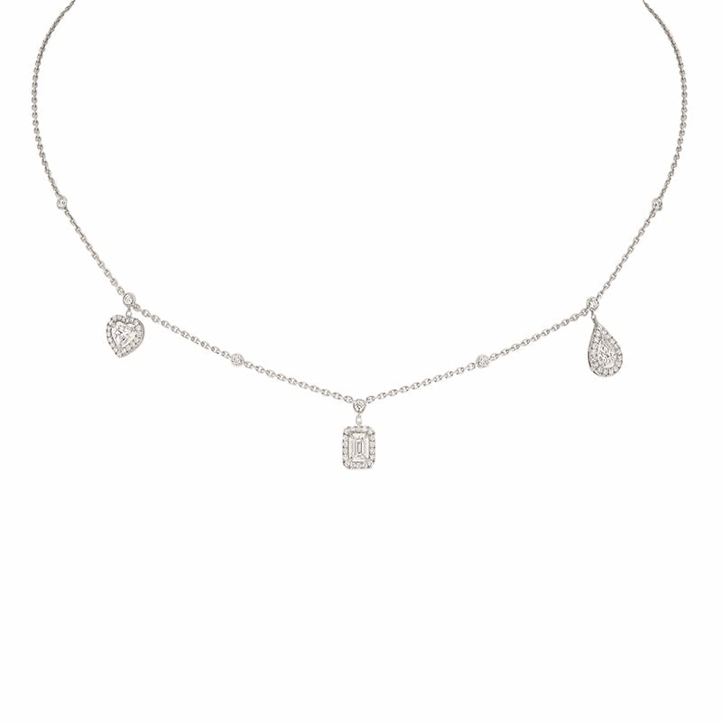 Messika My Twin 18ct White Gold 0.76ct Diamond Trio Necklace