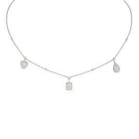 Messika My Twin 18ct White Gold 0.76ct Diamond Trio Necklace
