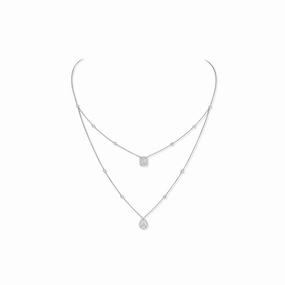Messika My Twin 18ct White Gold 1.24ct Diamond Two Row Necklace
