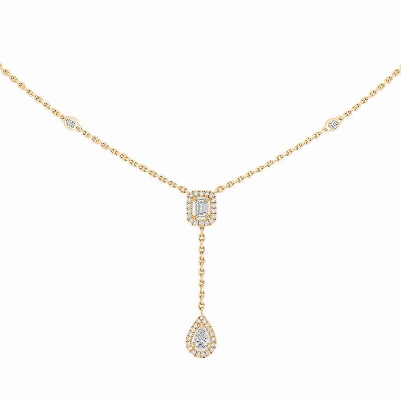 Messika My Twin 18ct Yellow Gold 0.35ct Diamond Tie Necklace