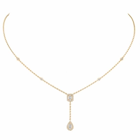 Messika My Twin 18ct Yellow Gold 0.35ct Diamond Tie Necklace