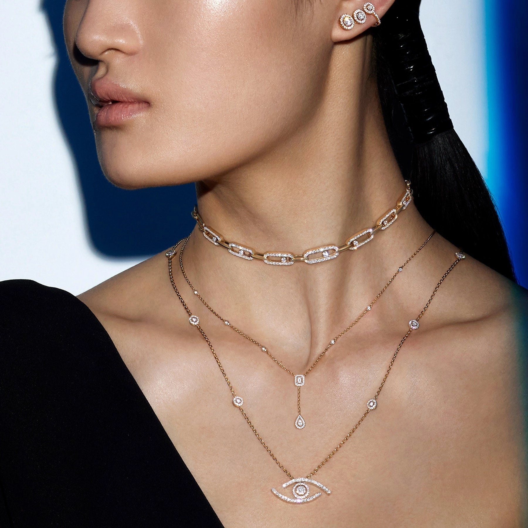 Messika My Twin 18ct Yellow Gold 0.35ct Diamond Tie Necklace