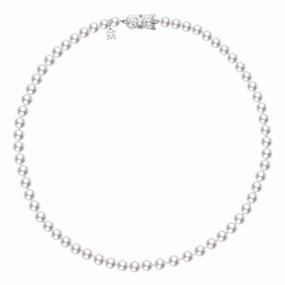 Mikimoto 18ct White Gold 6.0mm White Akoya Pearl Necklace