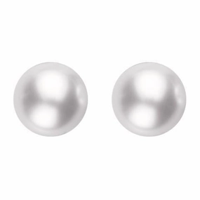 Mikimoto 18ct White Gold 6.5mm White Grade AA Pearl Stud Earrings