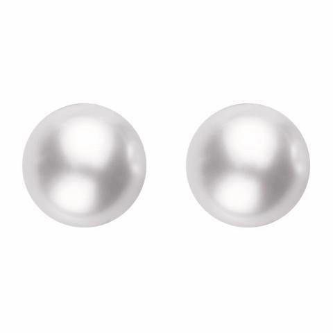 Mikimoto 18ct White Gold 6.5mm White Grade AA Pearl Stud Earrings