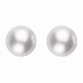 Mikimoto 18ct White Gold 6mm White Grade A  Pearl Stud Earrings