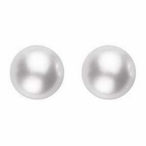 Mikimoto 18ct White Gold 6mm White Grade AAA Pearl Stud Earrings