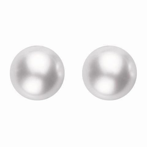 Mikimoto 18ct White Gold 6mm White Grade AAA Pearl Stud Earrings