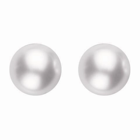 Mikimoto 18ct White Gold 7.5mm White Grade AA Pearl Stud Earrings