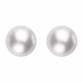 Mikimoto 18ct White Gold 7mm White Grade AA Pearl Stud Earrings