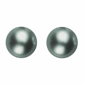 Mikimoto 18ct White Gold 8mm A  Black South Sea Pearl Stud Earrings