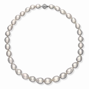 Mikimoto 18ct White Gold 9.0mm-12.9mm White South Sea Pearl Necklace D